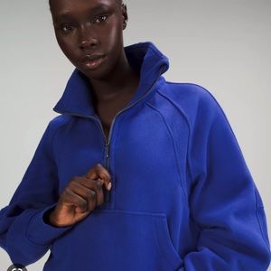 Lululemon scuba oversized funnel neck half zip psychic blue xs/s